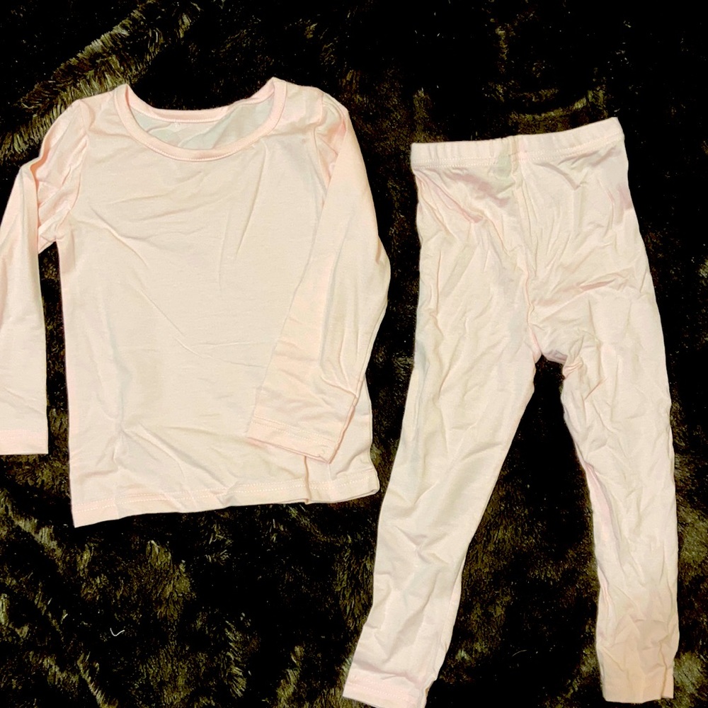Modal sz 7 pink Cotton thermal long underwear set BNIP